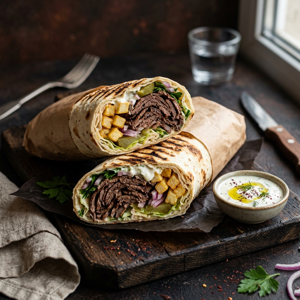 Beef Shawarma Wrap
